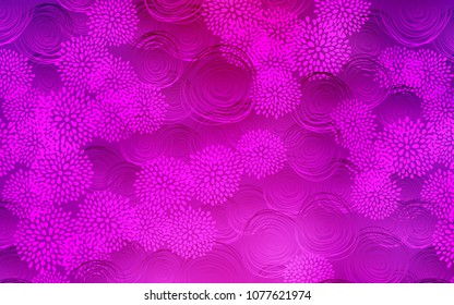 Light Pink vector doodle blurred template. Creative illustration in blurred style with flowers. The pattern can be used for wallpapers and coloring books.