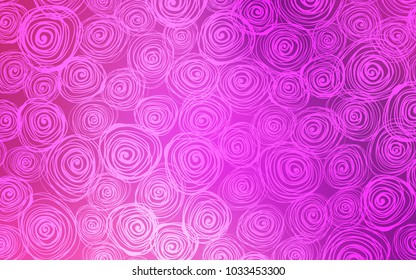 Light Pink vector doodle bright template. An elegant bright illustration with roses in Natural style. The pattern can be used for coloring books and pages for kids.