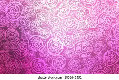 Light Pink vector doodle bright pattern. Blurred decorative design in Indian style with roses. The pattern can be used for heads of websites and designs.