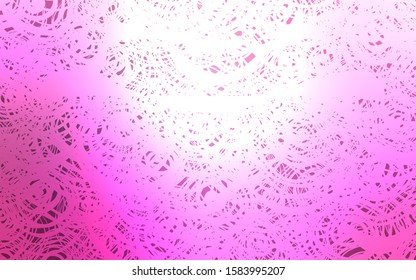 Light Pink vector doodle bright pattern. Blurred decorative design in Indian style with roses. The pattern can be used for heads of websites and designs.