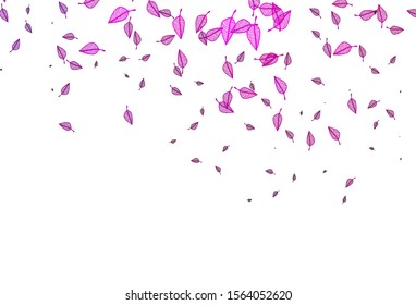 Light Pink vector doodle cover. Doodle illustration of leaves in Origami style with gradient. Brand new style for your business design.