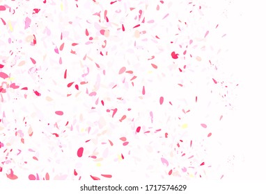 Light Pink vector doodle layout with leaves. Brand new colored illustration in blurry style with leaves. Doodle design for your web site.