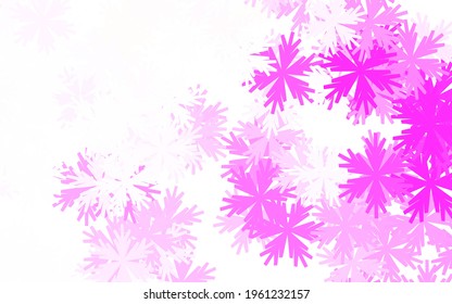 Light Pink vector doodle pattern with flowers. Colorful illustration in doodle style with flowers. Pattern for wallpapers, coloring books.