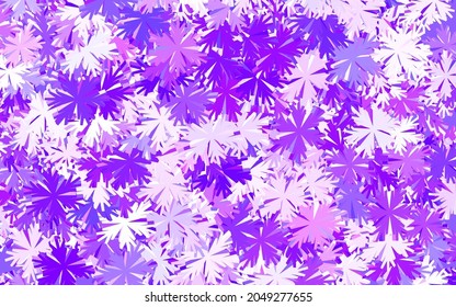 Light Pink vector doodle pattern with trees, branches. Sketchy doodle flowers on white background. Hand painted design for web, wrapping.