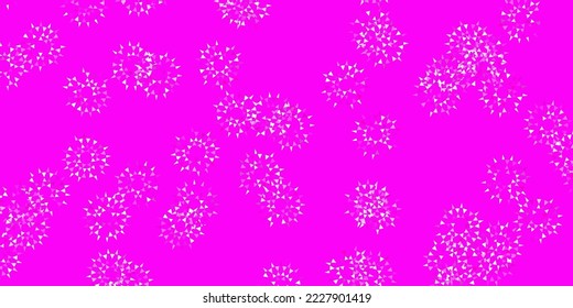Light pink vector doodle pattern with flowers. Simple design with flowers on abstarct background. Pattern for website designs.