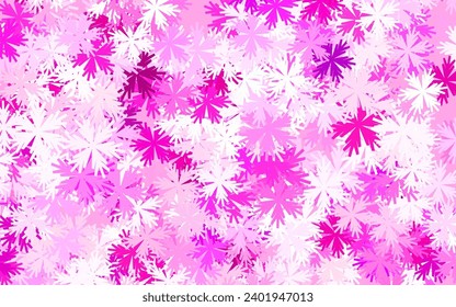 Plantilla de doodle de vector rosa claro con flores. Flores de estilo natural sobre fondo blanco. Nueva plantilla para tu libro de marcas.