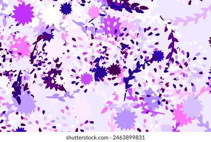 Plantilla de garabatos de Vector rosa claro con flores, rosas. Ilustración abstracta moderna con flores. Patrón para Fondos de pantalla, libros para colorear.