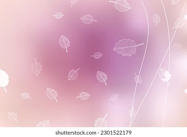 Light Pink vector doodle texture with trees, branches. Colorful illustration in doodle style with flowers. New template for your brand book.