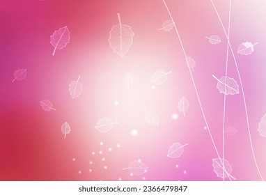 Light Pink vector elegant background with trees, branches. Decorative design of flowers on white background. Brand new design for your business.