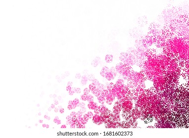 Light Pink vector elegant template with leaves. New colorful illustration in doodle style with leaves. Hand painted design for web, wrapping.