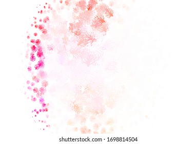Light Pink vector elegant template with branches. Abstract illustration with leaves, branches in doodles style. Hand painted design for web, wrapping.