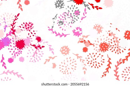 Light Pink vector elegant template with flowers, roses. Brand new colored illustration with flowers. Pattern for heads of websites, designs.