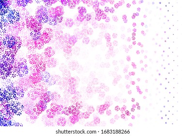 Light Pink vector elegant wallpaper with leaves. Brand new colored illustration in blurry style with leaves. Pattern for wallpapers, coloring books.