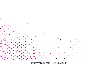 Light Pink vector geometric simple minimalistic background, which consist of triangles on white background. Triangular pattern with gradient for your business design. 