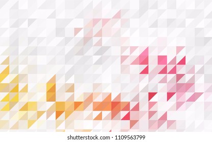 Light Pink vector geometric simple minimalistic background, which consist of triangles on white background. Triangular pattern with gradient for your business design. 