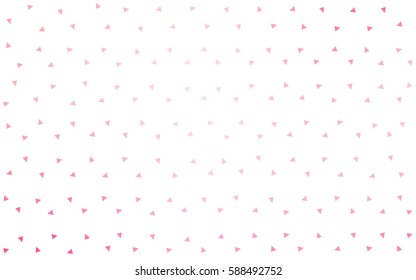 Light Pink vector geometric simple minimalistic background, which consist of triangles on white background. Triangular pattern with gradient for your business design. 