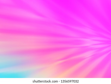 Light Pink vector glossy bokeh pattern. A vague abstract illustration with gradient. A completely new design for your business.