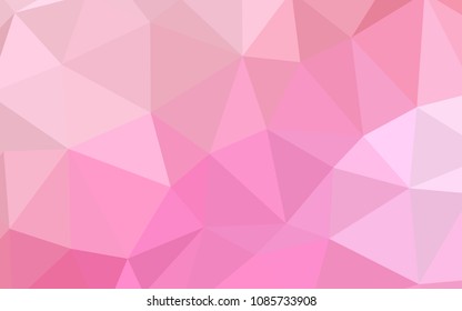 Light Pink vector gradient triangles texture. Creative geometric illustration in Origami style with gradient. Textured pattern for your backgrounds.