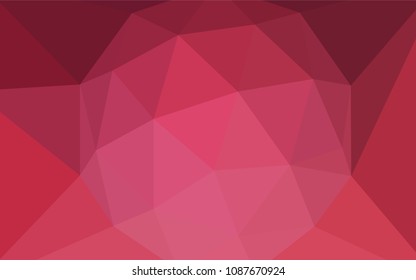 Light Pink vector gradient triangles template. Creative geometric illustration in Origami style with gradient. Polygonal design for your web site.