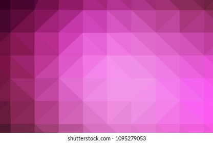 Light Pink vector gradient triangles texture. Triangular geometric sample with gradient.  Textured pattern for your backgrounds.