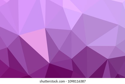 Light Pink vector gradient triangles texture. Shining polygonal illustration, which consist of triangles. Textured pattern for your backgrounds.
