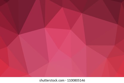 Light Pink vector gradient triangles texture. Geometric illustration in Origami style with gradient.  A completely new design for your leaflet.
