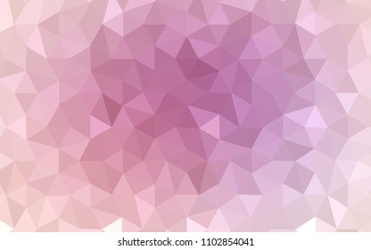 Light Pink vector gradient triangles pattern. Triangular geometric sample with gradient.  Template for cell phone's backgrounds.
