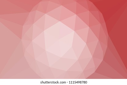 Light Pink vector gradient triangles texture with a gem in a centre. Colorful illustration in a polygonal style. Brand new style for your business design.