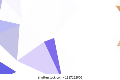 Light Pink vector gradient triangles template. Glitter abstract illustration with an elegant triangles. A completely new design for your leaflet.