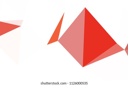Light Pink vector gradient triangles template. A sample with polygonal shapes. Completely new template for your banner.