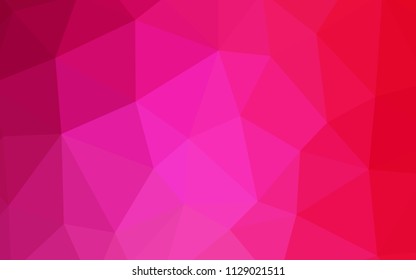 Light Pink vector gradient triangles template. A sample with polygonal shapes. Brand new design for your business.