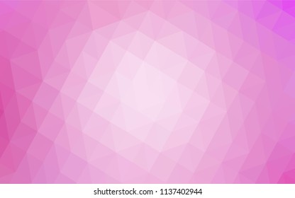 Light Pink vector gradient triangles pattern. Polygonal abstract illustration with gradient. Triangular pattern for your design.