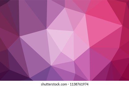 Light Pink vector gradient triangles texture. Polygonal abstract illustration with gradient. Pattern for a brand book's backdrop.