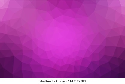 Light Pink vector gradient triangles texture. Creative illustration in halftone style with triangles. Best triangular design for your business.