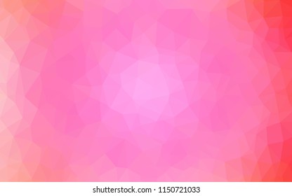 Light Pink vector gradient triangles pattern. A completely new color illustration in a polygonal style. Brand new design for your business.