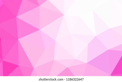 Light Pink vector gradient triangles texture. Colorful illustration in abstract style with triangles. Brand new design for your business.