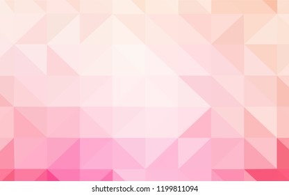 Light Pink vector gradient triangles texture. Polygonal abstract illustration with gradient. Template for cell phone's backgrounds.
