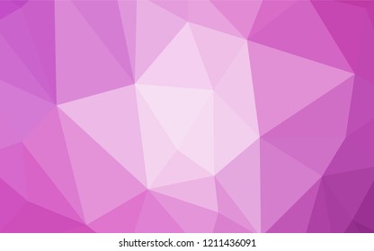Light Pink vector gradient triangles template. Modern abstract illustration with triangles. Completely new template for your banner.
