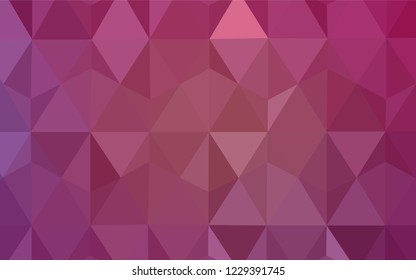Light Pink vector gradient triangles texture. Glitter abstract illustration with an elegant triangles. New template for your brand book.