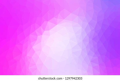 Light Pink vector gradient triangles pattern. Glitter abstract illustration with an elegant triangles. New template for your brand book.