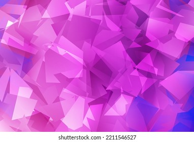 Light Pink vector gradient triangles pattern. A sample with polygonal shapes. Template for cell phone's backgrounds.