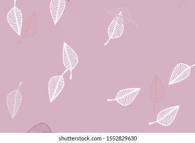 Light Pink vector hand painted background. Abstract leaves with gradient on simple background. New template for your business design.