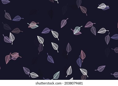 Light Pink vector hand painted texture. A vague abstract illustration with leaves in doodles style. New template for your business design.