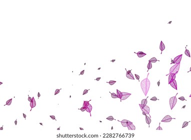 Light Pink vector hand painted backdrop. Colorful illustration in doodle style with leaves. The template for background of cell phones.