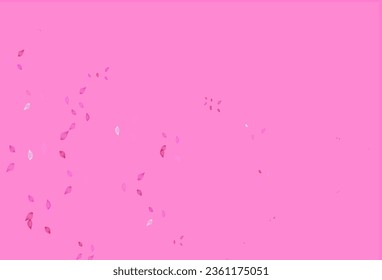 Patrón pintado a mano de vector rosa claro. Doodles esquemáticos con hojas de gradiente coloridas. Diseño pintado a mano para web, volante, textil.