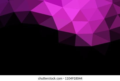 Light Pink vector hexagon mosaic triangle mosaic. A sample with polygonal shapes. A completely new design for your business.