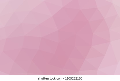 Light Pink vector hexagon mosaic triangle mosaic. An elegant bright illustration with gradient. A completely new design for your business.