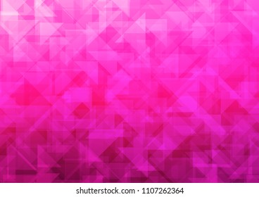 Light Pink vector hexagon mosaic triangle mosaic. Shining colored illustration in a Brand new style. A completely new design for your business.