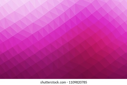 Light Pink vector hexagon mosaic cover. Creative geometric illustration in Origami style with gradient. The completely new template can be used for your brand book.