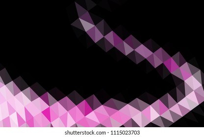 Light Pink vector hexagon mosaic cover. Shining colored illustration in a Brand new style. The template can be used as a background for cell phones.